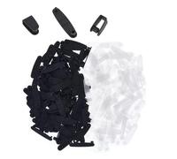 Dedjgoo 200 Pcs Plastic Keychain Clips Keychain Connector Snap Tabs 1.4 Inch Badge Strap Clip Key Chain Connector Easy to Use