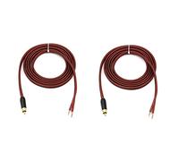 Dedjgoo 2Pcs 2M RCA Speaker Cable, Male-to-Male, 20 AWG, OFC, PVC, Compatible with CD/DVD Player, HDTV, Stereo Receiver, Home Theater System