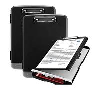 Dedjgoo 2Piece Clipboard with Storage A4 Size High Capacity Nursing Clipboards Heavy Duty Office Clipboard Folder with Metal Clip