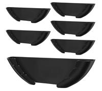 Dedjgoo 6Pcs Universal Pot Lid Organizer Self Adhesive Wall Mounted Pot Lid Holder Pan Lids Organizers Inside Cabinet Door Wall Mount Pots Top for Kitchen Cupboard, Fits 6" to 13" (Black)