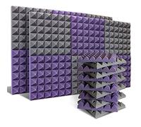 Dedjgoo Acoustic Panels Professional Soundproof Wedges 2-Inch 24-Pack Set | Foam is flame-retardant and designed for easy installation with staples, nails, screws, tacks or glue.
