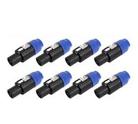 Dedjgoo Audio Cable Adapter 8 Pack 4-Pole Twist Lock Speakon NL4 Series II | Precise Quick Lock system simplifies assembly for 2 or 4 pin Speakon connections, boosting pull-out resistance.