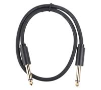 Dedjgoo Audio Cable Superior Sound Quality Earth Conductor 6.35mm Gear Pro | Excellent sound with earth-conductor design that detects mains voltage; 0.5m, gold-plated 6.35mm plugs, black PVC jacket.