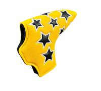 Dedjgoo Golf Head Covers PU Yellow Putter Cover for All Golf Clubs Anytime | Bright yellow finish enhances visibility on crowded carts and fairways, while the PU shell guards against .