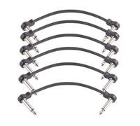 Dedjgoo Guitar Patch Cables PedalFriendly 16cm Black | Pedal-friendly design keeps cables tidy on board; 16cm length, black, reliable connectors.
