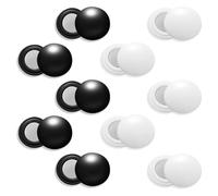 Dedjgoo Magnetic Race Bib Clips for Running - Fits Wide Number Patches | Great for team events and clubs; 10 pieces in black and white support synchronized race number display across athletes