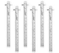 Dedjgoo Pocket Ruler with Removable Clip 6 Pieces Pocket Ruler Metric Ruler Not for School Architect