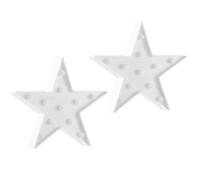 Dedjgoo Star Plastic Night Light Party Decor 2 Stars 27x27cm | Set of 2 star lights with 11 warm white LEDs; battery powered; 27x27 cm, versatile for festivals and gatherings.