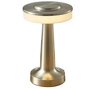 Dedjgoo Table Lamp USB Rechargeable Dimmable 3 Levels Silver | Dimmable touch lamp with three brightness levels for soft sleep light or bright reading.