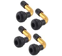 Dedjgoo Tire Valve Stems Snap-In 90 Degree Right Copper Rubber for Scooter | Head diameter 16mm ensures a snug fit on rims with 11.3-11.5mm holes; copper rubber body delivers tight seal and durability