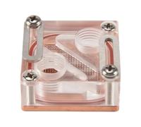 Dedjgoo Transparent Copper Water Block for Northbridge PC Turbo Cooling | Crystal clear acrylic body with bronze provides visibility of paths while complementing most builds for modern PCs.