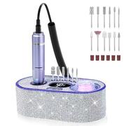 DEDNMSCA Electric Nail File with Electric Nail File: Professional Nail Drill Set Electric 40,000 RPM with 12 Acrylic Drills Removes Gel Polish and Ma