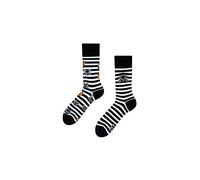 Dedoles Black & White Striped Cat Regular Ankle Odd Socks Good Mood Small 35-38