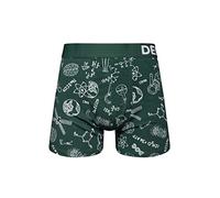 Dedoles Men's & Boys' Boxers Underwear Boxer Shorts Cotton Trunks Funny Designs Astronaut Hamster Games Books Gift for Him, Design: Physics and Chemistry, Colour: Green, Size: L