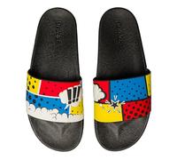Dedoles Sliders & Slippers for Women, Men & Kids Non-Slip Shower Sandals Funny Designs Beach Shoes for Home Garden Bathroom Poolside Gift, Colour: Colourful Comics, Size: 9UK