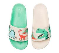 Dedoles Sliders & Slippers for Women, Men & Kids Non-Slip Shower Sandals Funny Designs Beach Shoes for Home Garden Bathroom Poolside Gift, Color: Dino Skatepark, Size: 11UK