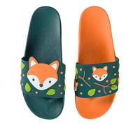 Dedoles Sliders & Slippers for Women, Men & Kids Non-Slip Shower Sandals Funny Designs Beach Shoes for Home Garden Bathroom Poolside Gift, Colour: Adorable Fox, Size: 10UK