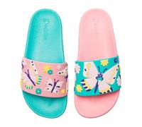 Dedoles Sliders & Slippers for Women, Men & Kids Non-Slip Shower Sandals Funny Designs Beach Shoes for Home Garden Bathroom Poolside Gift, Color: Sweet Butterflies, Size: 13UK