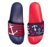 Dedoles Sliders & Slippers for Women, Men & Kids Sandals Funny Designs Plane Coffee Party Pizza Fox Bear Cherry Flamingo Footwear Gift, Colour: Oceanic Vibes, Size: 10 UK