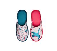 Dedoles Slippers for Women, Men & Kids Memory Foam Funny Designs Coffee Avocado Unicorn Music Lavender Comics Games Gift, Colour: Birds and Berry Trees, Size: 7.59 UK