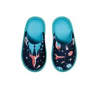 Dedoles Slippers for Women, Men & Kids Memory Foam Funny Designs Coffee Avocado Unicorn Music Lavender Comics Games Gift, Color: Starship and Planets, Size: 13-14UK