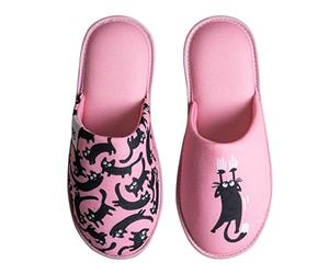 Dedoles Slippers for Women, Men & Kids Memory Foam Funny Designs Coffee Avocado Unicorn Music Lavender Comics Games Gift, Color: Pink Cats, Size: 10-11 Child UK