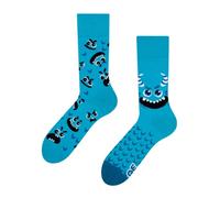 Dedoles Unisex Socks Cotton Funny Designs Football Bicycle Horses Plants Firefighter Gift Mismatched, color: Blue, design: Monsters and Creatures, size: 6-8
