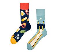 Dedoles Unisex Socks Cotton Funny Designs Football Bicycle Horses Plants Firefighter Gift Mismatched, color: Multicolor, design: Czech Republic, size: 6-8