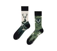 Dedoles Unisex Socks Cotton Funny Designs Football Bicycle Horses Plants Firefighter Gift Mismatched, color: Green, design: Exhilarating Hunter, size: 9-11
