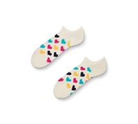 Dedoles Unisex Socks Cotton Funny Designs Football Bicycle Horses Plants Firefighter Gift Mismatched, color: Multicolor, design: Colourful Hearts (sneaker socks), size: 9-11