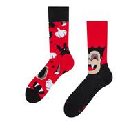 Dedoles Unisex Socks Cotton Funny Designs Football Bicycle Horses Plants Firefighter Gift Mismatched, color: Red, design: Dracula’s Kiss, size: 9-11