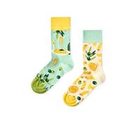 Dedoles Unisex Socks Cotton Funny Designs Football Bicycle Horses Plants Firefighter Gift Mismatched, color: Yellow, design: Italian Dinner, size: 6-8