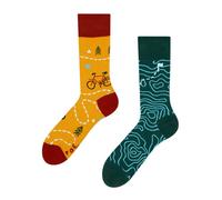 Dedoles Unisex Socks Cotton Funny Designs Football Bicycle Horses Plants Firefighter Gift Mismatched, color: Yellow, design: Road Trip, size: 6-8