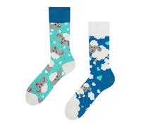 Dedoles Unisex Socks Cotton Funny Designs Football Bicycle Horses Plants Firefighter Gift Mismatched, color: Blue, design: Dreamy Sheep, size: 6-8