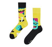 Dedoles Unisex Socks Cotton Funny Designs Football Bicycle Horses Plants Firefighter Gift Mismatched, color: Yellow, design: Zombie, size: 6-8