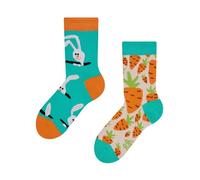 Dedoles Unisex Socks for Women, Men & Kids Cotton Funny Designs Football Bicycle Horses Plants Firefighter Gift Mismatched, Design: Carrot Rabbit, Colour: Multicolour, Size: 12K-2 UK