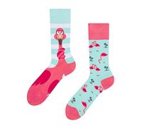 Dedoles Unisex Socks for Women, Men & Kids Cotton Funny Designs Football Bicycle Horses Plants Firefighter Gift Mismatched, Design: Entangled Flamingo, Colour: Pink, Size: 5-7.5 W / 6-8 M UK