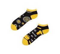 Dedoles Unisex Socks for Women, Men & Kids Cotton Funny Designs Football Bicycle Horses Plants Firefighter Gift Mismatched, Design: Hard-Working Mechanics, Colour: Black, Size: 8-9.5 W / 9-11 M UK