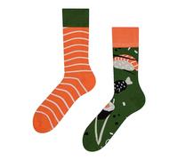 Dedoles Unisex Socks for Women, Men & Kids Cotton Funny Designs Football Bicycle Horses Plants Firefighter Gift Mismatched, Design: Sushi Time, Colour: Orange, Size: 3-5 M / 2-4,5 W UK