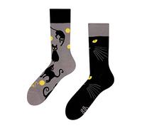 Dedoles Unisex Socks for Women, Men & Kids Cotton Funny Designs Football Bicycle Horses Plants Firefighter Gift Mismatched, Design: Cat Eyes, Colour: Grey, Size: 5-7.5 W / 6-8 M UK