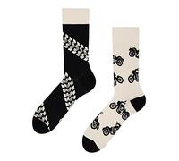 Dedoles Unisex Socks for Women, Men & Kids Cotton Funny Designs Football Bicycle Horses Plants Firefighter Gift Mismatched, Design: Motorcycles and Hogs, Colour: Black, Size: 8-9.5 W / 9-11 M UK