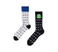 Dedoles Unisex Socks for Women, Men & Kids Cotton Funny Designs Football Bicycle Horses Plants Firefighter Gift Mismatched, Design: Word Search Puzzle, Colour: Black, Size: 8-9.5 W / 9-11 M UK
