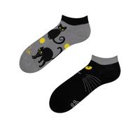 Dedoles Unisex Socks for Women, Men & Kids Cotton Funny Designs Football Bicycle Horses Plants Firefighter Gift Mismatched, Design: Cat Eyes, Colour: Black, Size: 3-5 M / 2-4,5 W UK