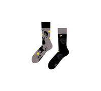 Dedoles Unisex Socks for Women, Men & Kids Cotton Funny Designs Football Bicycle Horses Plants Firefighter Gift Mismatched, Design: Cat Eyes, Colour: Grey, Size: 8-9.5 W / 9-11 M UK