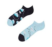 Dedoles Unisex Socks for Women, Men & Kids Cotton Funny Designs Football Bicycle Horses Plants Firefighter Gift Mismatched, Design: Paper Aeroplanes and Clouds, Colour: Blue, Size: 5-7.5 W / 6-8 M UK