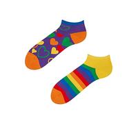 Dedoles Unisex Socks for Women, Men & Kids Cotton Funny Designs Football Bicycle Horses Plants Firefighter Gift Mismatched, Design: Rainbow Love, Colour: Multicolour, Size: 5-7.5 W / 6-8 M UK