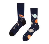 Dedoles Unisex Socks for Women, Men & Kids Cotton Funny Designs Football Bicycle Horses Plants Firefighter Gift Mismatched, Design: SETI Universe, Colour: Black, Size: 8-9.5 W / 9-11 M UK