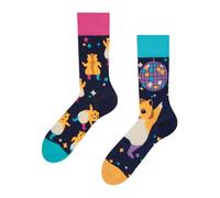 Dedoles Unisex Socks for Women, Men & Kids Cotton Funny Designs Football Bicycle Horses Plants Firefighter Gift Mismatched, Design: Hamster Proms, Colour: Blue, Size: 3-5 M / 2-4,5 W UK