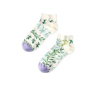 Dedoles Unisex Socks for Women, Men & Kids Cotton Funny Designs Football Bicycle Horses Plants Firefighter Gift Mismatched, Design: Garden Herbs, Colour: Purple, Size: 3-5 M / 2-4,5 W UK