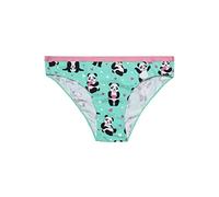 Dedoles Women's & Girls' Underwear Knickers Cotton Funny Designs Flowers Clouds Avocado Unicorn Party Mermaid, Design: Panda Hearts, Colour: Turquoise, Size: XXL
